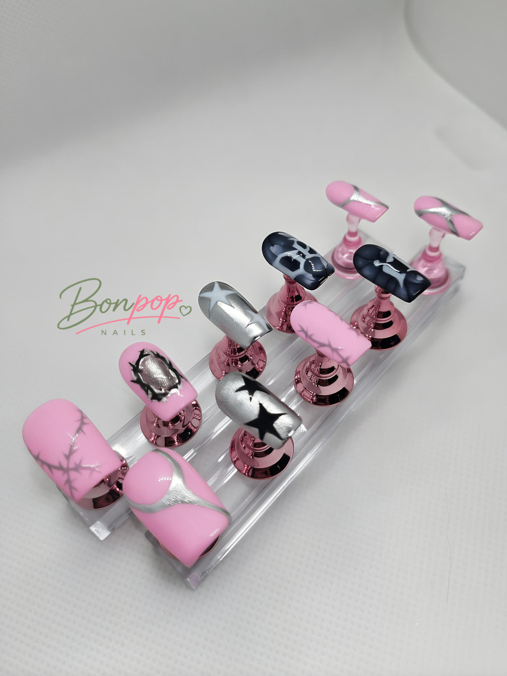 Stray Kids Inspired Press-On Nails | "DO IT" Handmade Custom K-pop Concert Nails