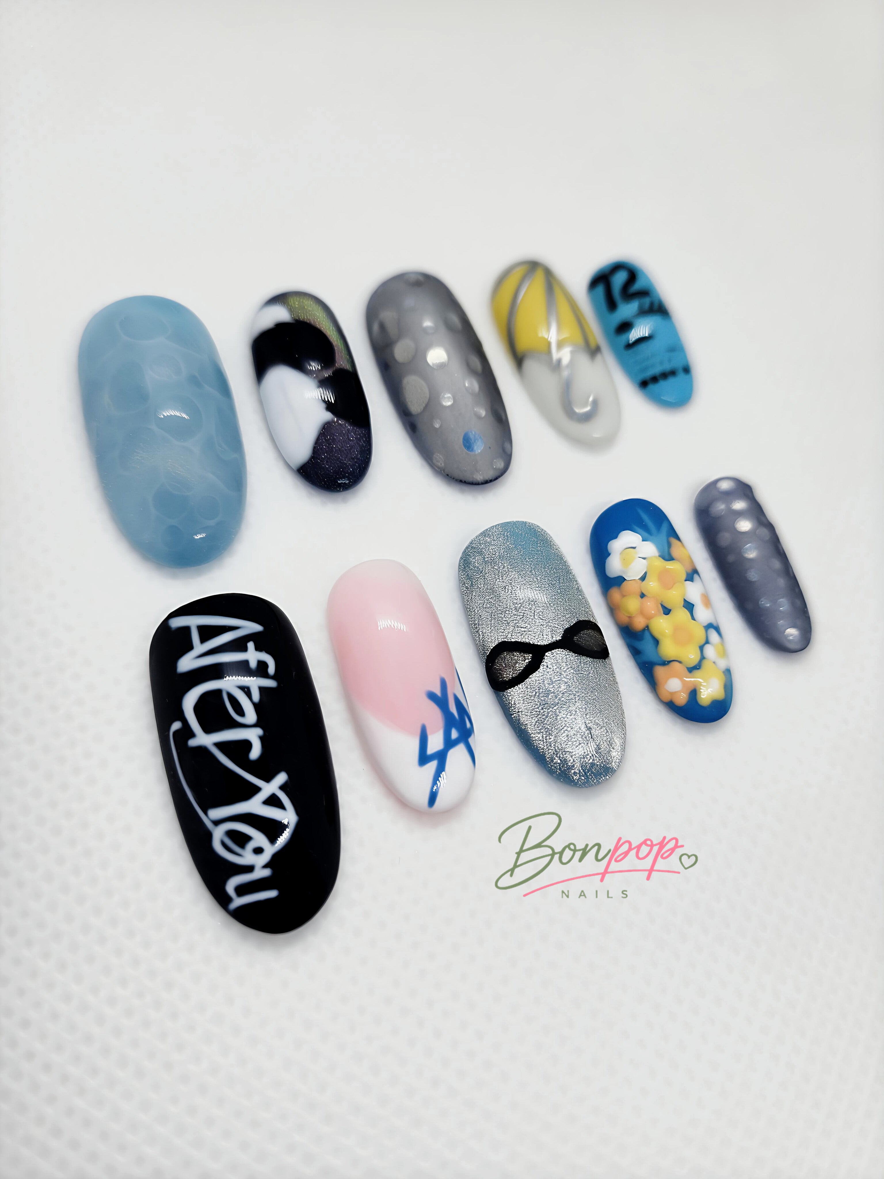 Stray Kids Inspired Press-On Nails | "AFTER YOU" Handmade Custom K-pop Concert Nails