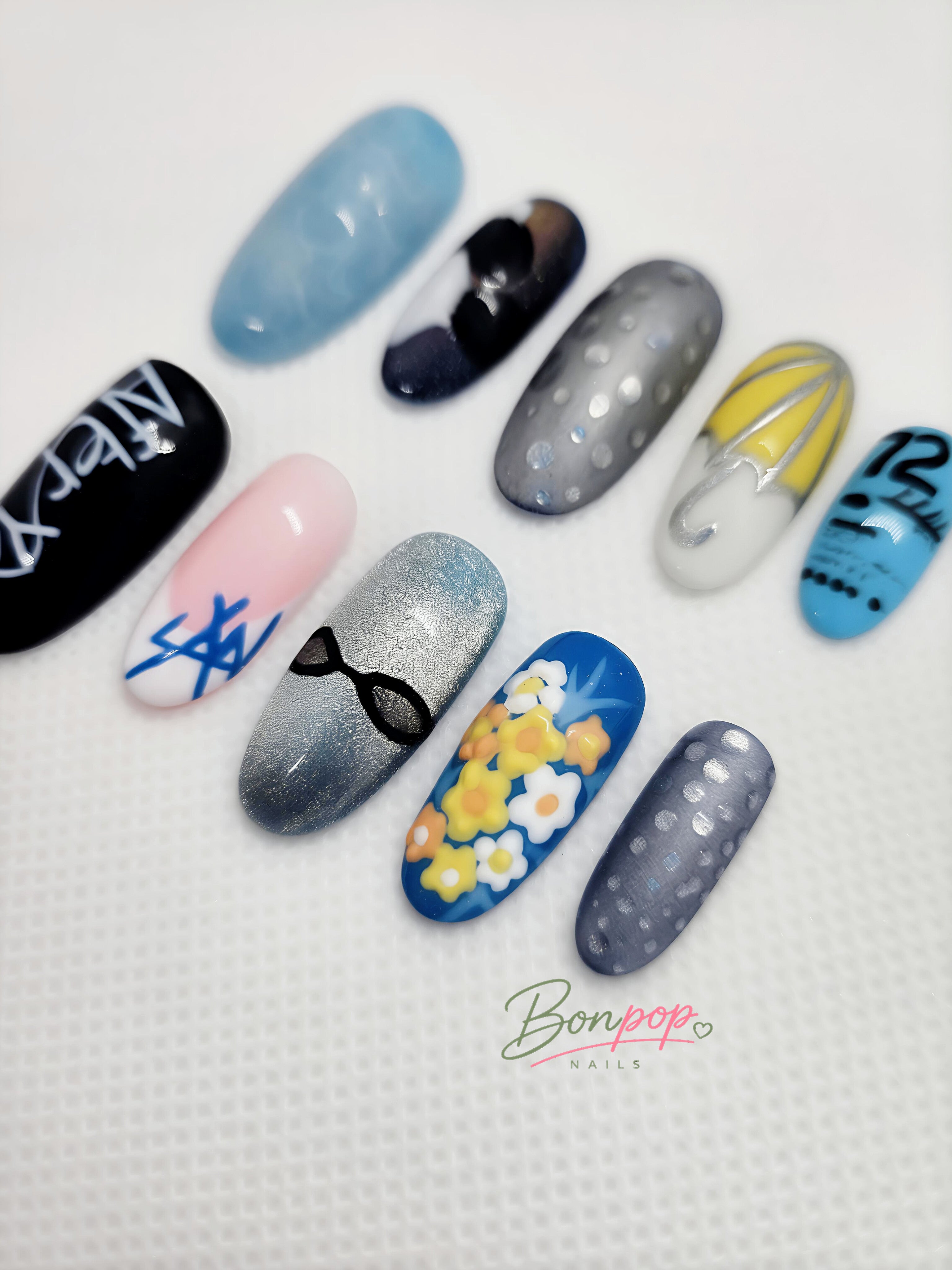 Stray Kids Inspired Press-On Nails | "AFTER YOU" Handmade Custom K-pop Concert Nails