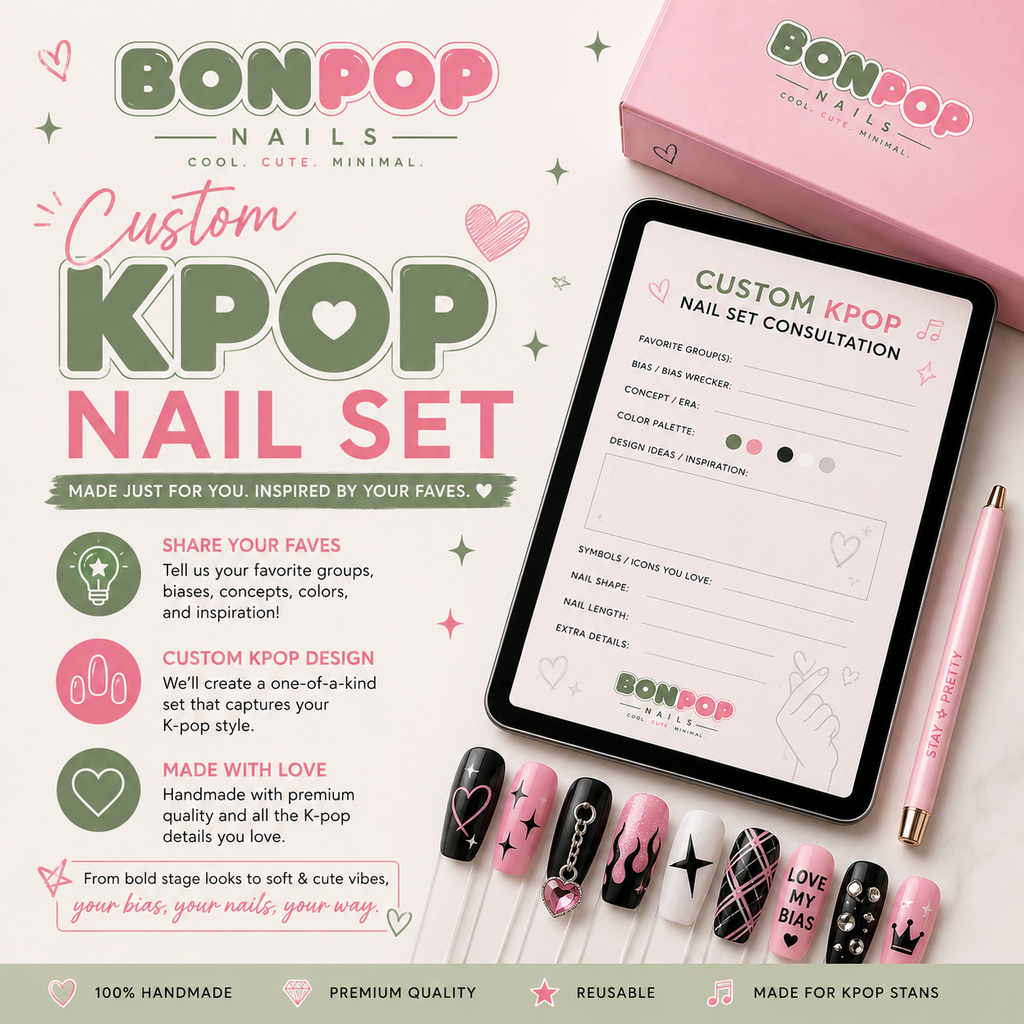 BONPOP Custom Press-On Nails — Design Your Dream Set | Handmade Reusable