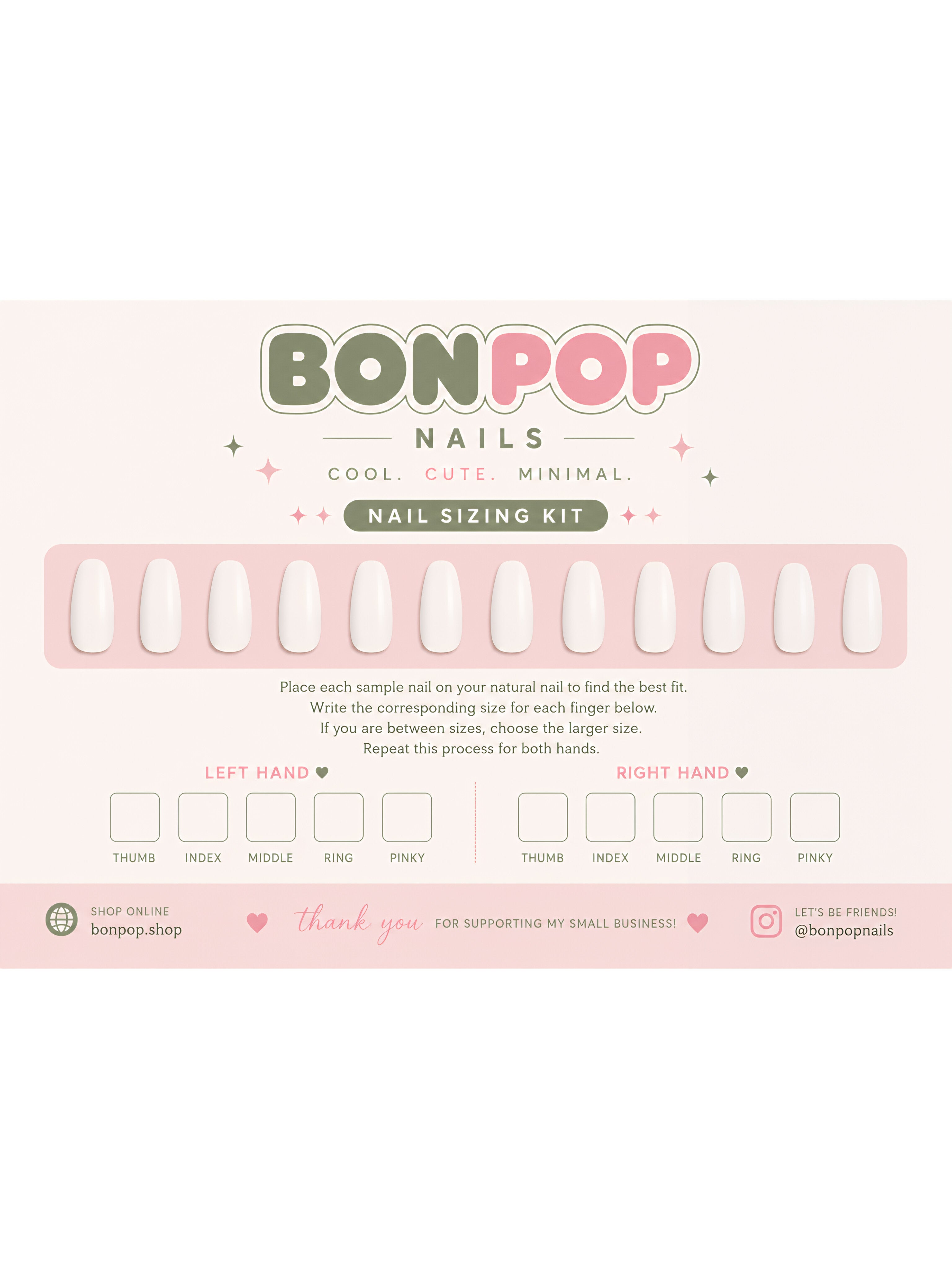 BONPOP Nail Sizing Kit